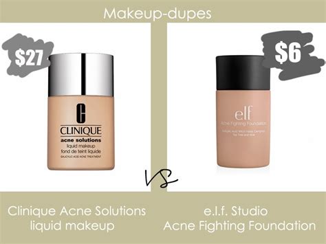 clinique acne solutions foundation dupe